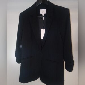 cinq a sept Black Single-Button Blazer